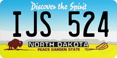 ND license plate IJS524