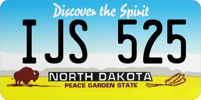 ND license plate IJS525