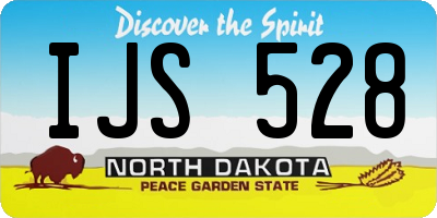 ND license plate IJS528