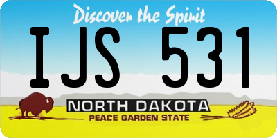 ND license plate IJS531