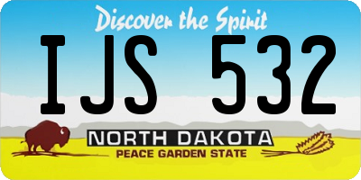 ND license plate IJS532