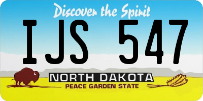 ND license plate IJS547
