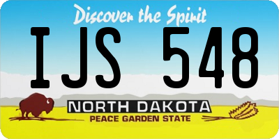ND license plate IJS548