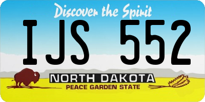 ND license plate IJS552