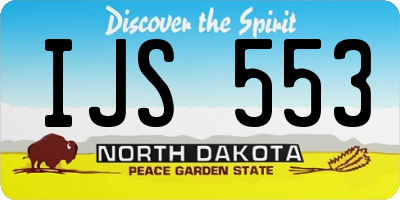 ND license plate IJS553
