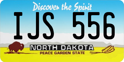 ND license plate IJS556