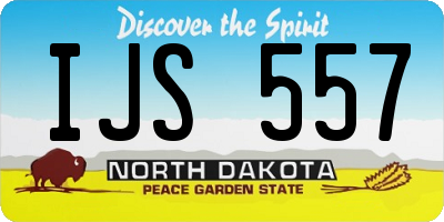 ND license plate IJS557