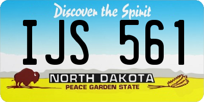 ND license plate IJS561
