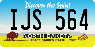 ND license plate IJS564