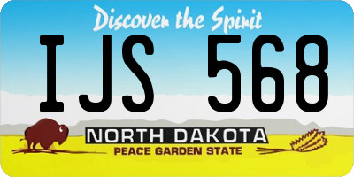 ND license plate IJS568