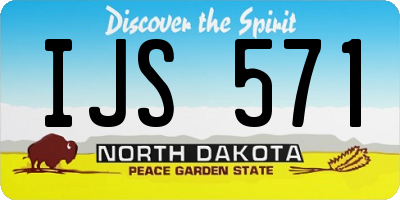 ND license plate IJS571