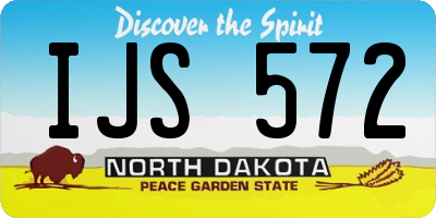 ND license plate IJS572