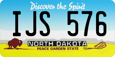 ND license plate IJS576
