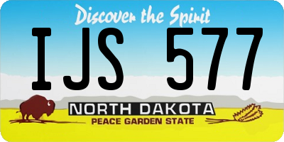 ND license plate IJS577