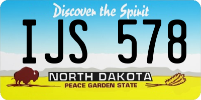 ND license plate IJS578