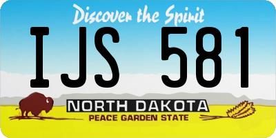 ND license plate IJS581