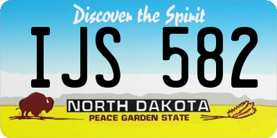 ND license plate IJS582