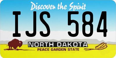 ND license plate IJS584