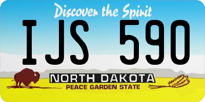 ND license plate IJS590