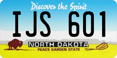 ND license plate IJS601