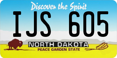 ND license plate IJS605
