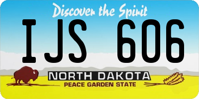 ND license plate IJS606