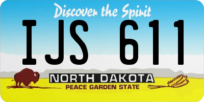 ND license plate IJS611