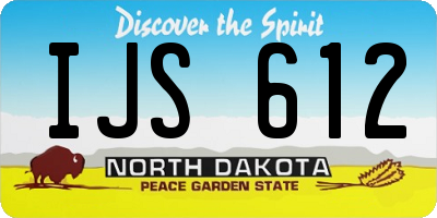 ND license plate IJS612
