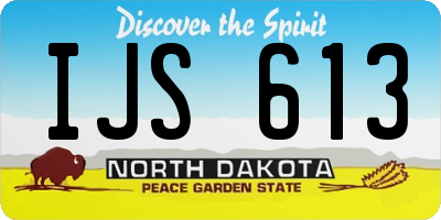 ND license plate IJS613