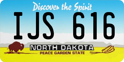 ND license plate IJS616
