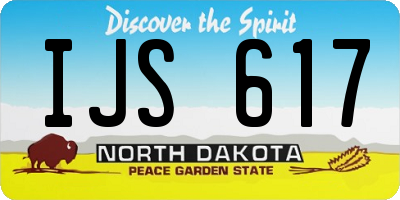 ND license plate IJS617