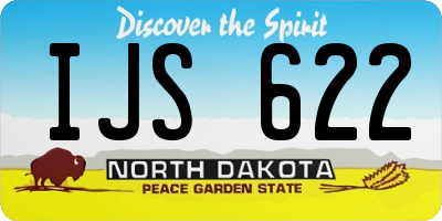 ND license plate IJS622