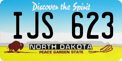 ND license plate IJS623