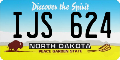 ND license plate IJS624