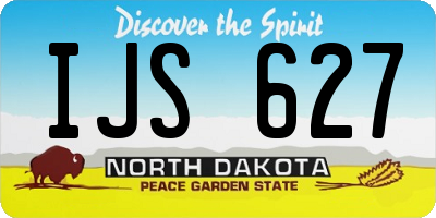 ND license plate IJS627