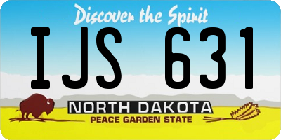 ND license plate IJS631