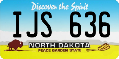 ND license plate IJS636