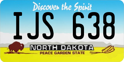 ND license plate IJS638