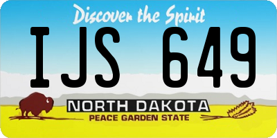 ND license plate IJS649