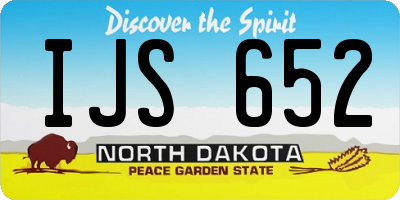 ND license plate IJS652