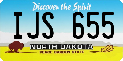 ND license plate IJS655