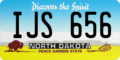 ND license plate IJS656
