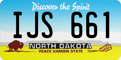 ND license plate IJS661