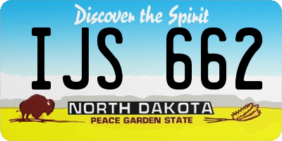 ND license plate IJS662