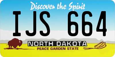 ND license plate IJS664