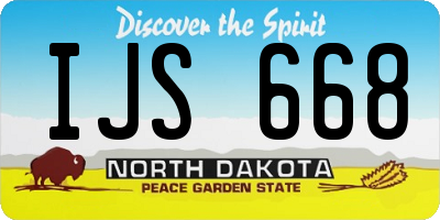 ND license plate IJS668