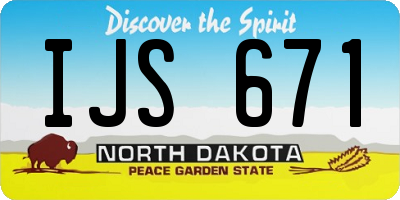ND license plate IJS671