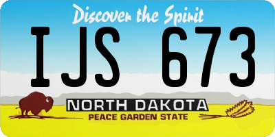 ND license plate IJS673