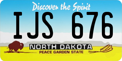 ND license plate IJS676