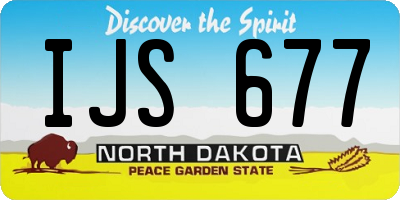 ND license plate IJS677